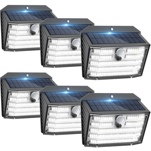 Claoner Outdoor 126LED Solar Motion Sensor Lights 6-Pack