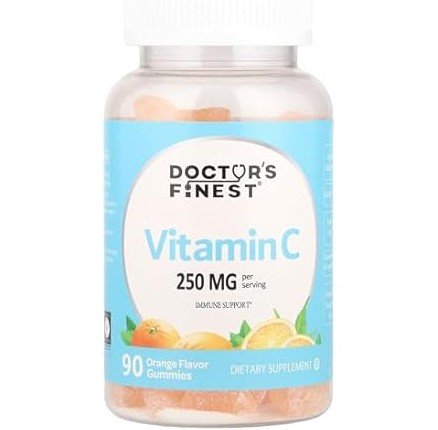 Doctor's Finest Vitamin C Gummies, Orange Flavor, 250 mg, 90 Gummies