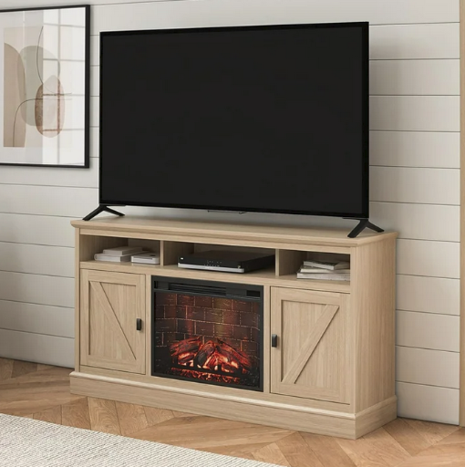 Ameriwood Home Ashton Lane Fireplace TV Stand