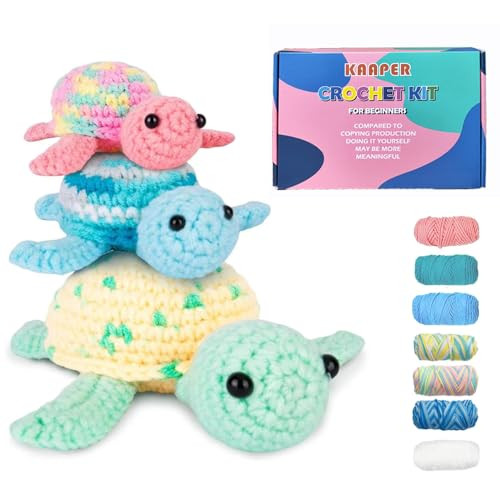 Crochet Animal Kit Turtles Family Kit