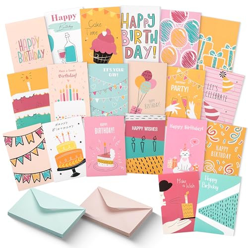 Mr. Pen Assorted Birthday Cards Pack