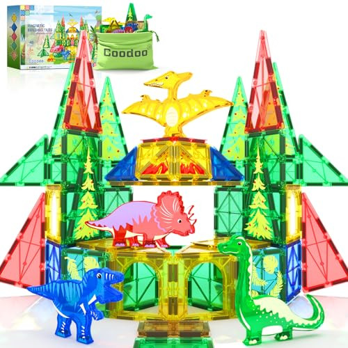 Coodoo Dinosaur Toys Magnetic Tiles