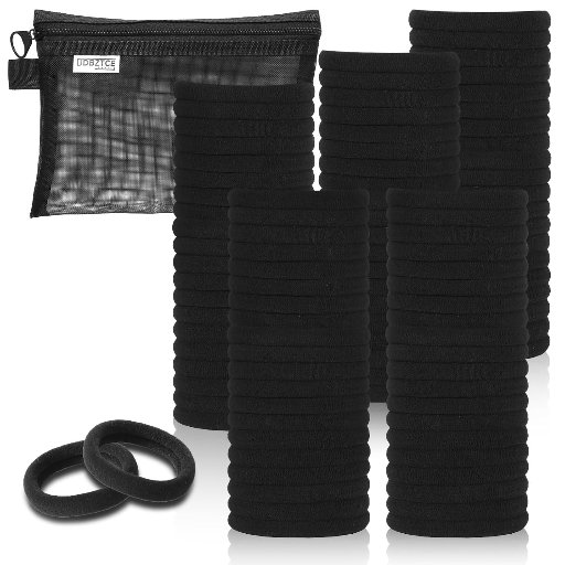 Black Hair Ties 100 Pack