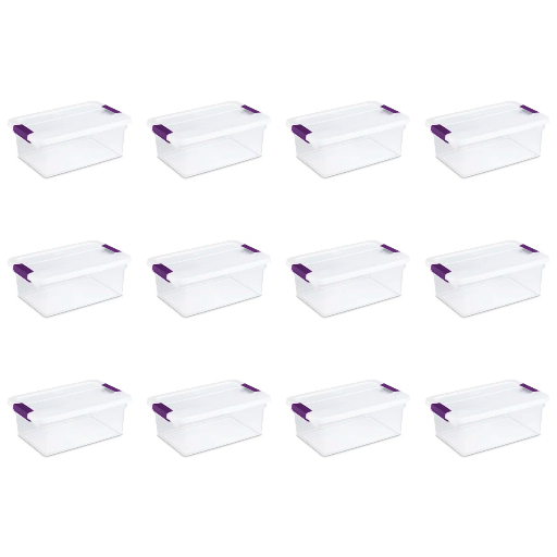 Sterilite 12-Pack Latch Box Totes