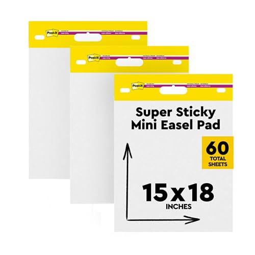 3-Pack Post-it Self-Stick Mini Easel Pad 15 in x 18 in