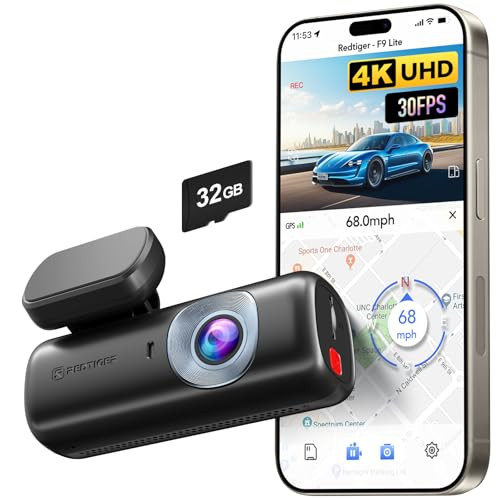 REDTIGER 4K WiFi Dash Cam w/ ADAS & App Control