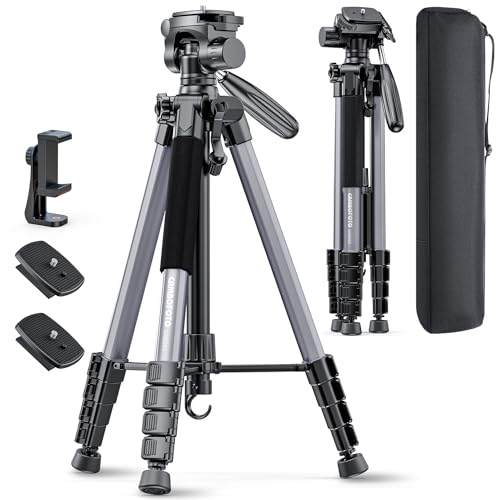 CAMBOFOTO 74" Aluminum Camera Tripod