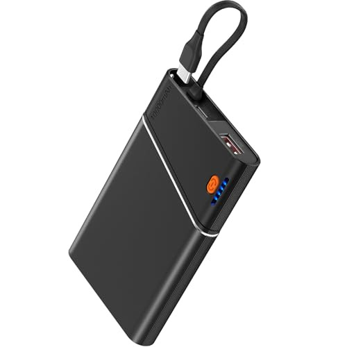 Portable Charger Power Bank with Built-in USB C Cable