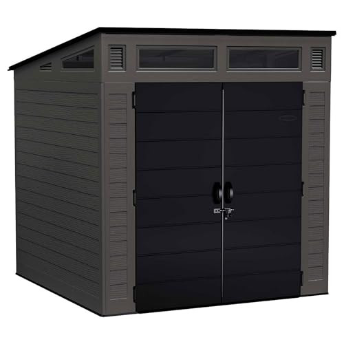 Outdoor Storage Shed with Multi-Wall Resin Panels