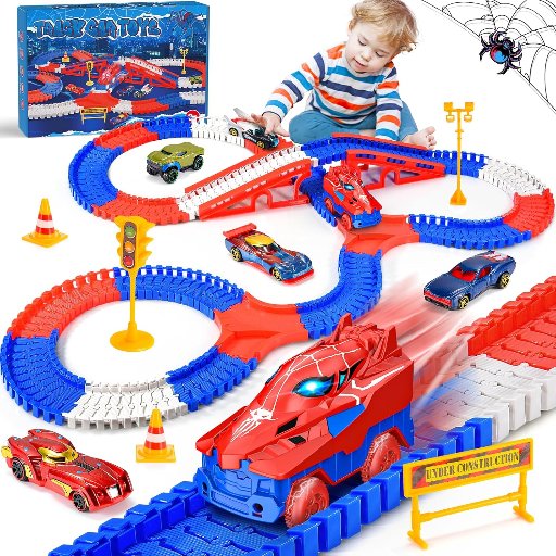 251 PC Spider Race Track with 5 Alloy Cars