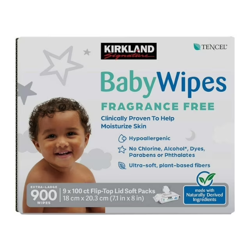 Kirkland Signature 900 Count Baby Wipes Fragrance Free