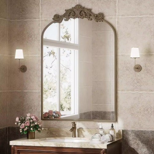 Arched Vanity Wall Mirror for Bathrooms
