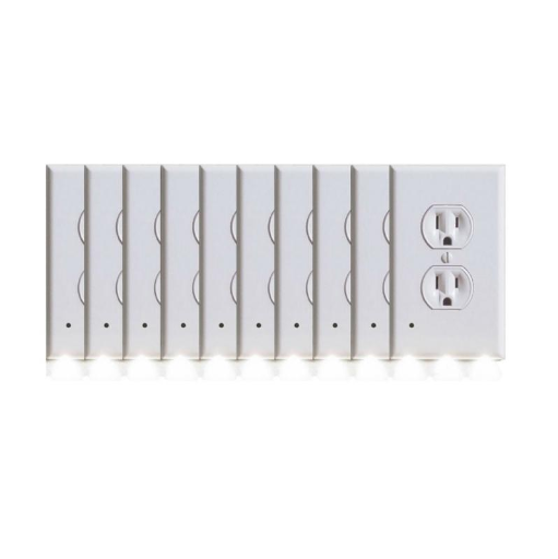 10 Pack of Outlet Covers with LED Nightlight