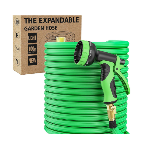 Expandable Garden Hose with Spray Nozzle