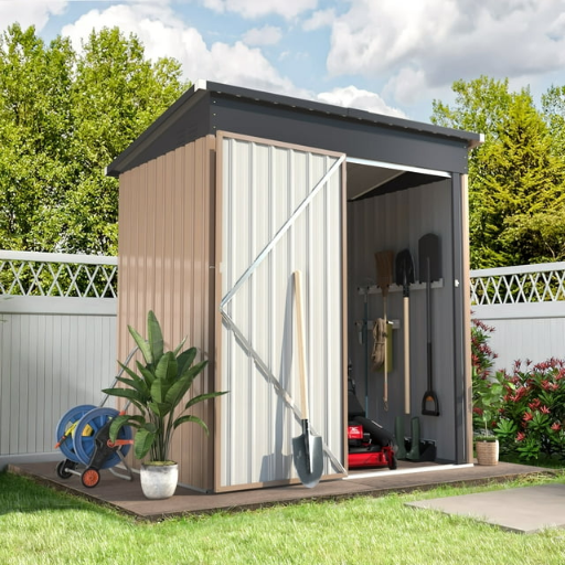 YODOLLA 5 x 3 ft. Outdoor Metal Steel Storage Shed
