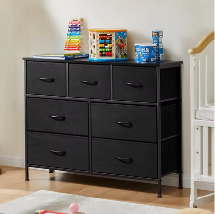 JHK Dresser For Bedroom With 7 Fabric Drawers