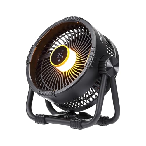 BougeRV 20000mAh Rechargeable Camping Fan w/ Light & App Control
