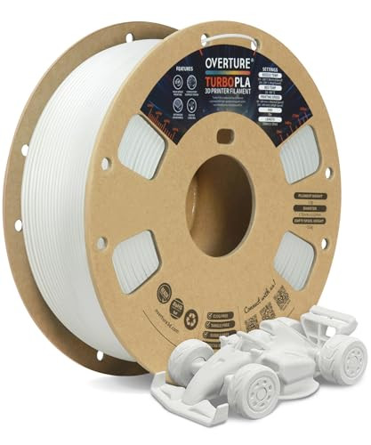 OVERTURE White PLA Filament 1KG Rolls
