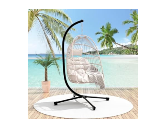 Foldable Hanging Egg Chair with Stand