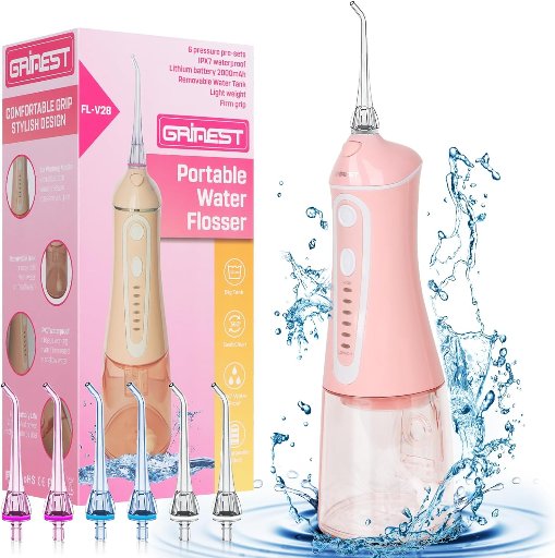 Grinest 320ml Cordless Portable Rechargeable Water Flosser