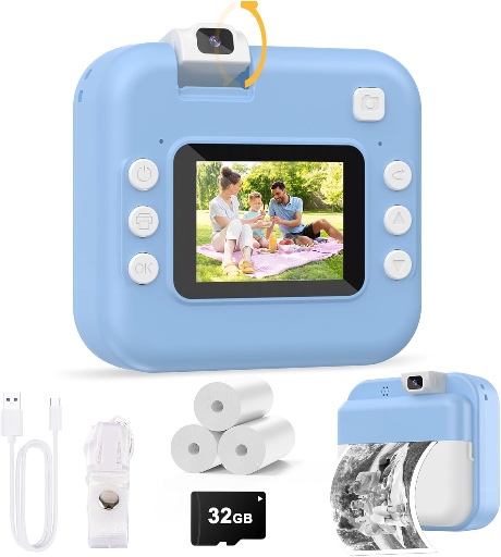Kids Instant Print Camera with Flip Lens