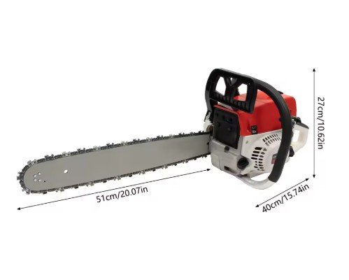 Heavy-Duty Gasoline Chainsaw with 20-inch Bar