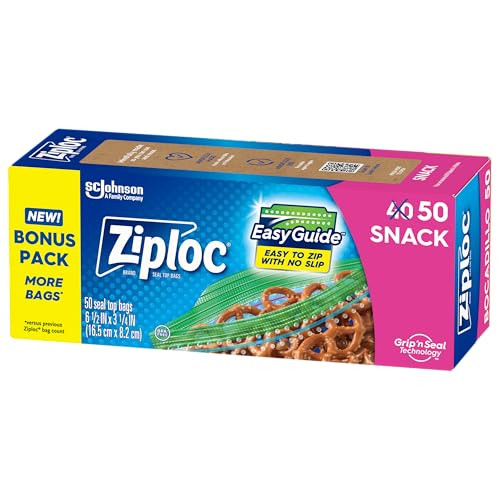 Ziploc Snack Bags w/ EasyGuide Texture