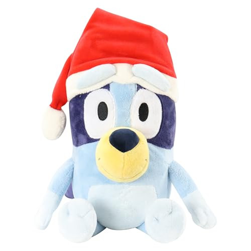 Bluey with Santa Hat 12-inch Plush