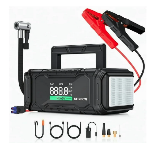 Nexpow Car Battery Jump Starter with 160 PSI Air Compressor