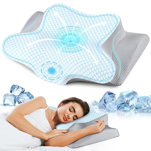 Cooling Contour Orthopedic Memory Foam Cervical Pillow