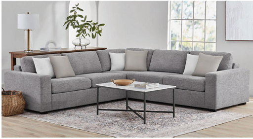 Member's Mark Lowell Sectional with Accent Pillows