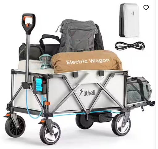 Litheli Electric Powered Metal Utility Garden Cart