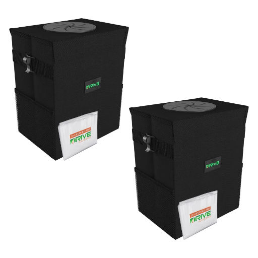 2-Pack: Drive Auto Collapsible Car Trash Cans + 40 Bags