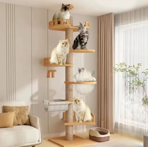 Adjustable Cat Tree House Tower