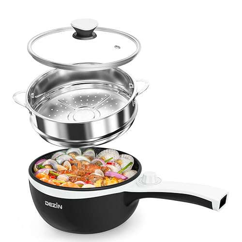 Dezin Hot Pot Electric with Steamer 1.5L