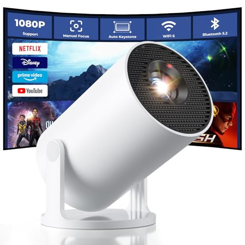 CLOKOWE Mini Projector with WiFi and Bluetooth