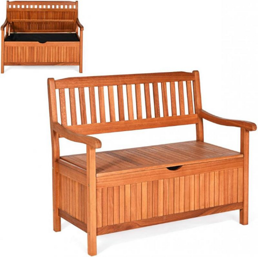 Wood Storage Bench Deck Box