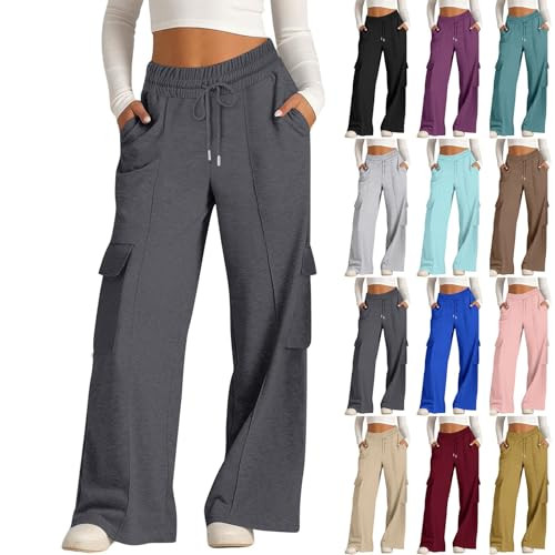 Women's Wide Leg Cargo Sweatpants
