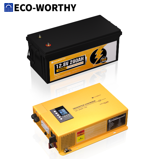 ECO-WORTHY Emergency Power System with LiFePO4 Battery and Inverter/Charger