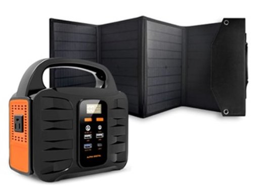 Alpha Digital Portable Power Station & Foldable Solar Panel Charging Bundle