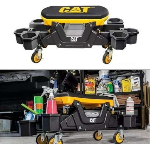 CAT Rolling Utility Seat w/ Detachable Sitting Creeper