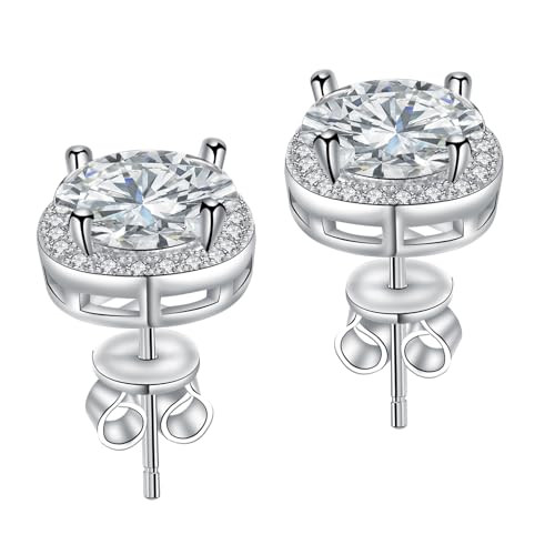 Moissanite S925 Sterling Silver Stud Earrings