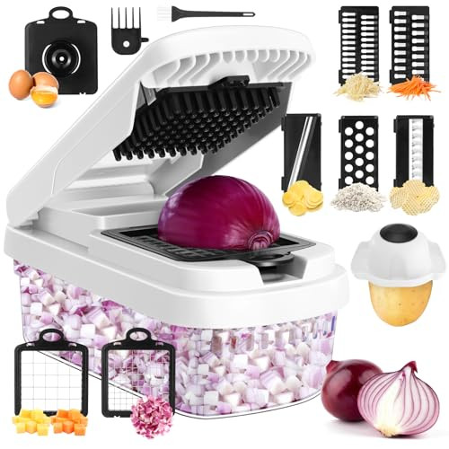 Professional 12-in-1 Vegetable Chopper with 7 Stainless Steel Blades