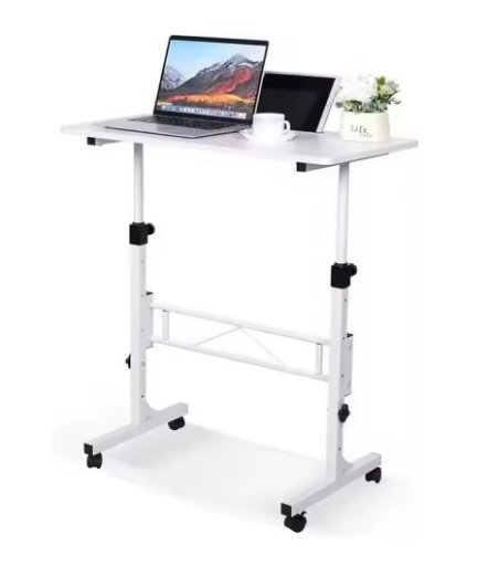 Adjustable Height Mobile Standing Desk with Wheels