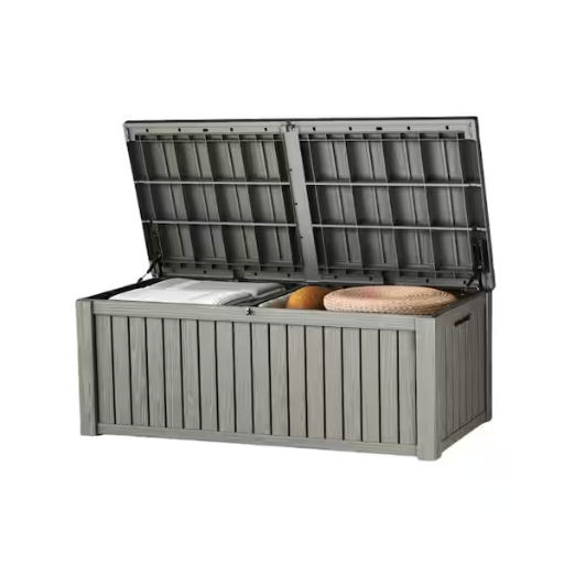 Yardgrace 180 Gallon Gray Outdoor Storage Deck Box