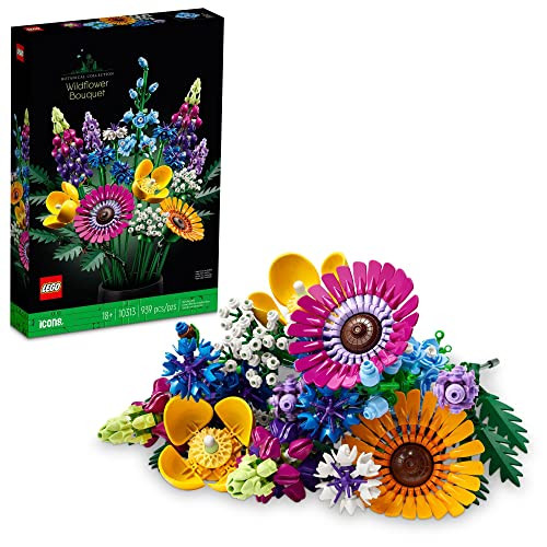 LEGO Icons Botanical Collection Wildflower Bouquet Building Set, 939 Pcs.