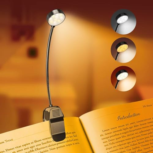 KTEBO Rechargeable Book Reading Clip Light