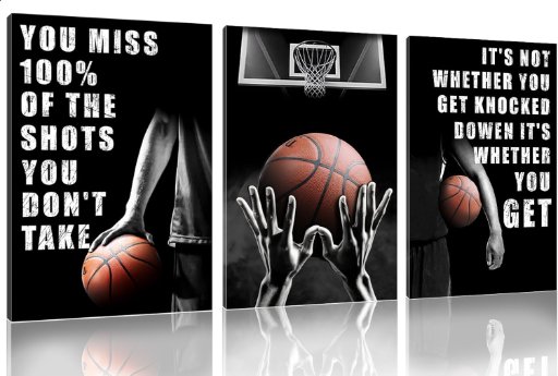 Basketball Canvas Wall Art (3 Pieces)