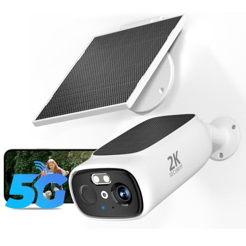 Home Security Camera with Double Solar Panels