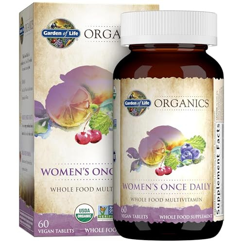 Garden of Life Organics Once Daily Multivitamin for Women, 60 Count
